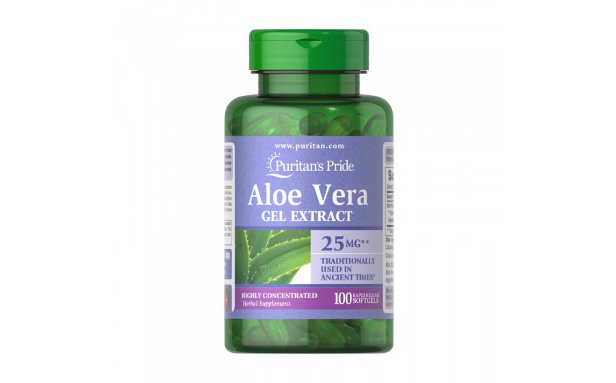 Aloe Vera Gel Extract 25 mg (100 softgels)