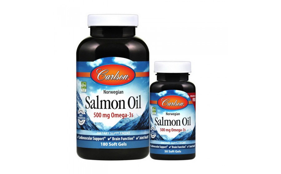 Salmon Oil 500 mg Omega-3s (180+50 soft gels)