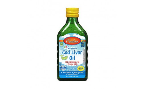 Kid's Cod Liver Oil Liquid 550 mg wild Norwegian (250 ml, natural lemon)