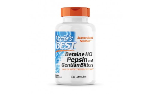 Betaine HCL Pepsin and Gentian Bitters (120 caps)