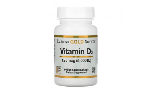 Vitamin D3 125 mcg (5,000 IU) (90 fish gelatin softgels)