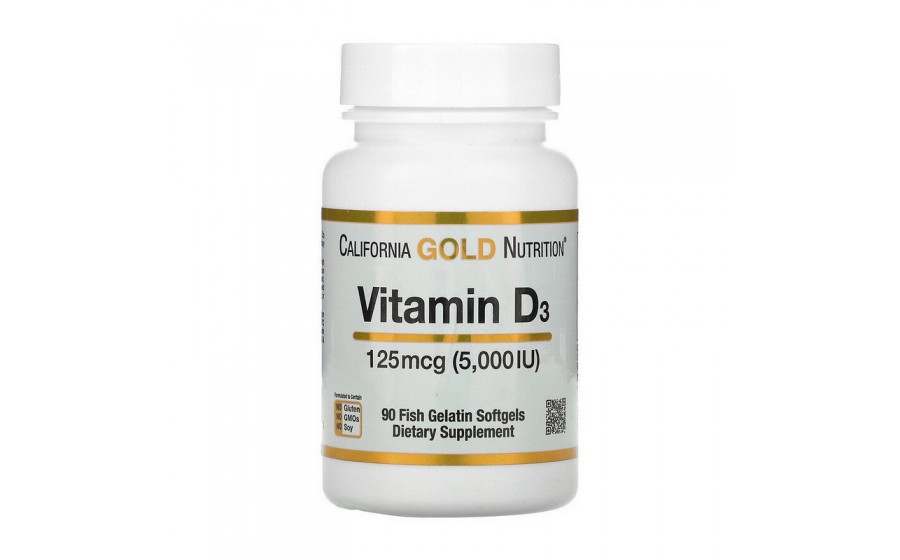 Vitamin D3 125 mcg (5,000 IU) (90 fish gelatin softgels)