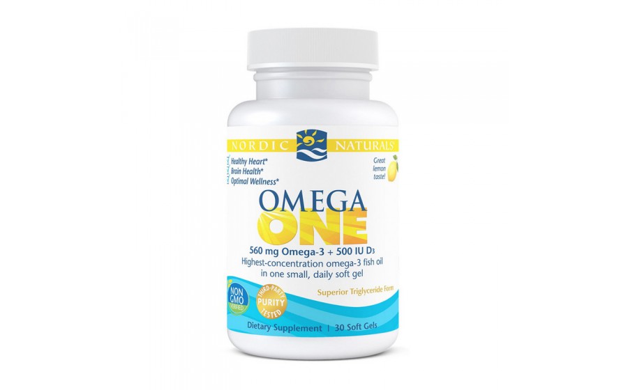 Omega One 560 mg omega-3 + 500 IU D3 (30 soft gels, great lemon)