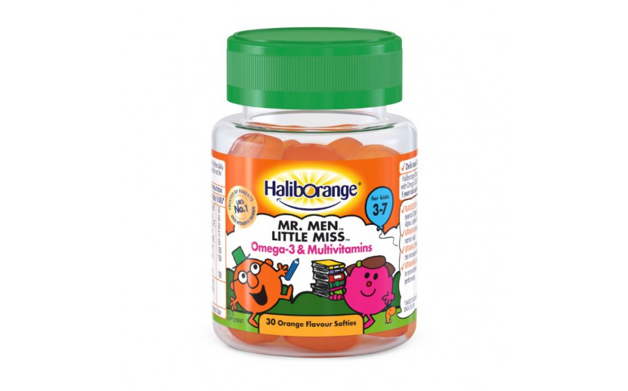 Mr.Men Little Miss Omega-3 & Multivitamins (30 softies, orange)