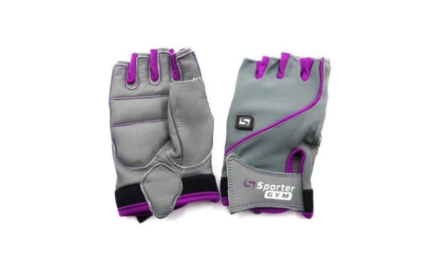 Fitness Gloves Grey/Violet (S size, Grey/Violet)