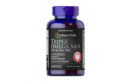 Triple Omega 3-6-9 Fish, Flax & Flax Oils (120 softgels)