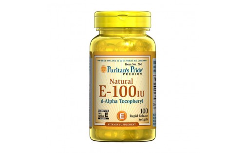 Vitamin E 67 mg natural (100 IU) alpha tocopheryl (100 softgels)