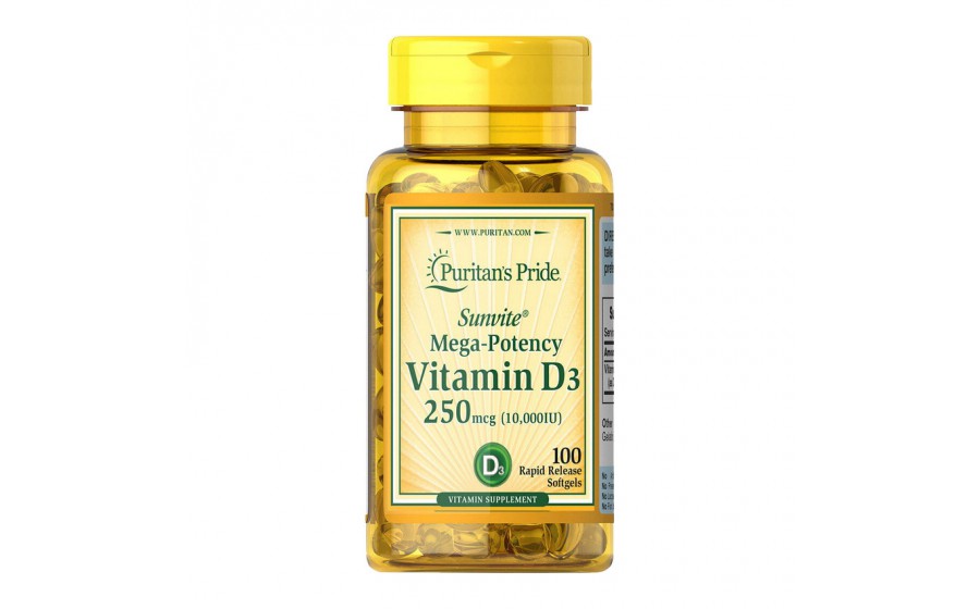 Vitamin D3 250 mcg (10,000 IU) (100 softgels)