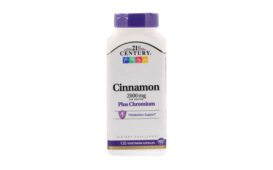 Cinnamon 2000 mg Plus Chromium (120 veg caps)