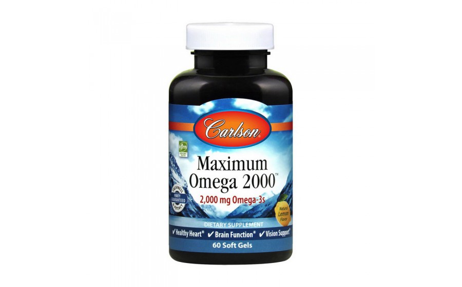 Maximum Omega 2000 mg (60 soft gels, natural lemon)