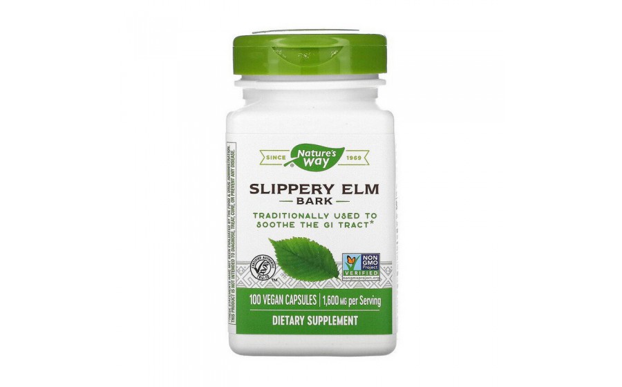 Slippery Elm Bark 1600 mg (100 veg caps)