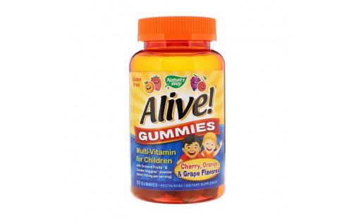 Alive! Gummies Multi-Vitamin for Children (90 gummies, Cherry, Orange & Grape)