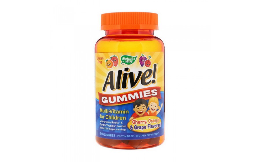 Alive! Gummies Multi-Vitamin for Children (90 gummies, Cherry, Orange & Grape)