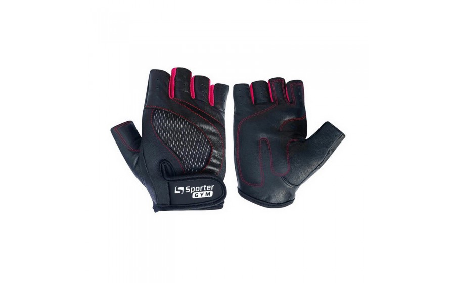 Fitness Gloves Black/Pink (M size, Black/Pink)