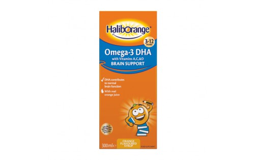 Omega-3 DHA + Vits A,C & D Brain Support (300 ml, orange)