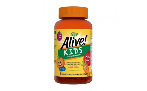 Alive! Kids MultiVitamin Gummy (60 gummies, Orchard Fruits & Garden Veggies)