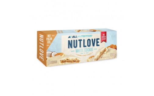 Nutlove White Cookies (128 g, caramel peanut coconut)