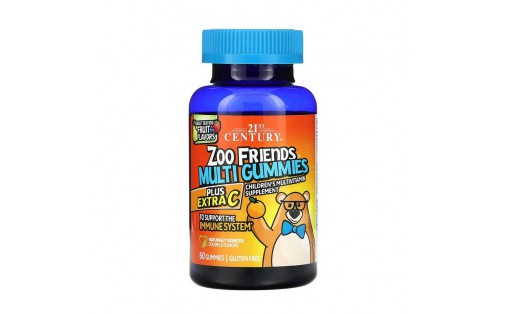 Zoo Friends Multi Gummies Plus Extra C (60 gummies)