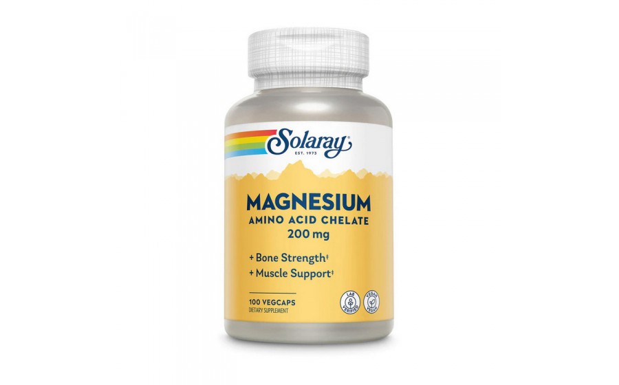 Magnesium Amino Acid Chelate 200 mg (100 veg caps)