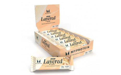 MyProtein Crispy Layred BAR (58 g, white chocolate peanut)