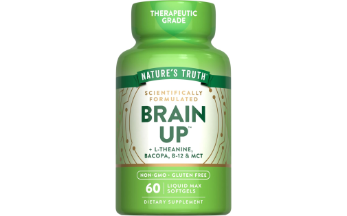 Nature's Truth Brain Up 60 Liquid Softgels with L-Theanine, Baco
