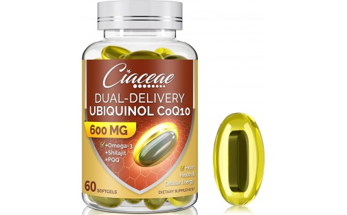 Ciaceae Dual-Delivery Ubiquinol CoQ10 600 mg 60 softgels