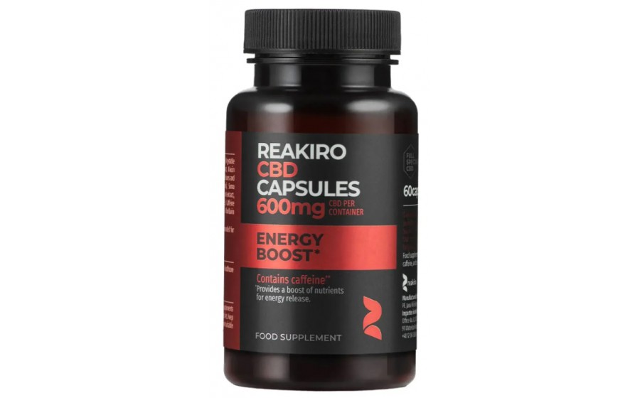 Reakiro Energy Boost CBD Capsules 600 mg (60 caps) Reakiro Energy Boost CBD Capsules 600 mg (60 caps)