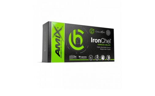Amix ChelaZone IronChel Iron/Ferrous/Bisglycinate Chelate (90 caps)