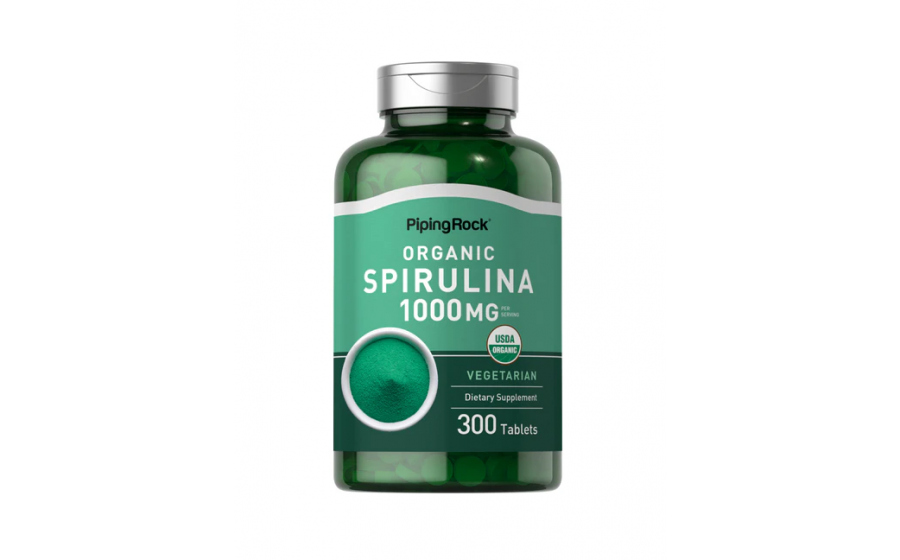 Piping Rock Organic Spirulina 1000 mg (300 tablets)