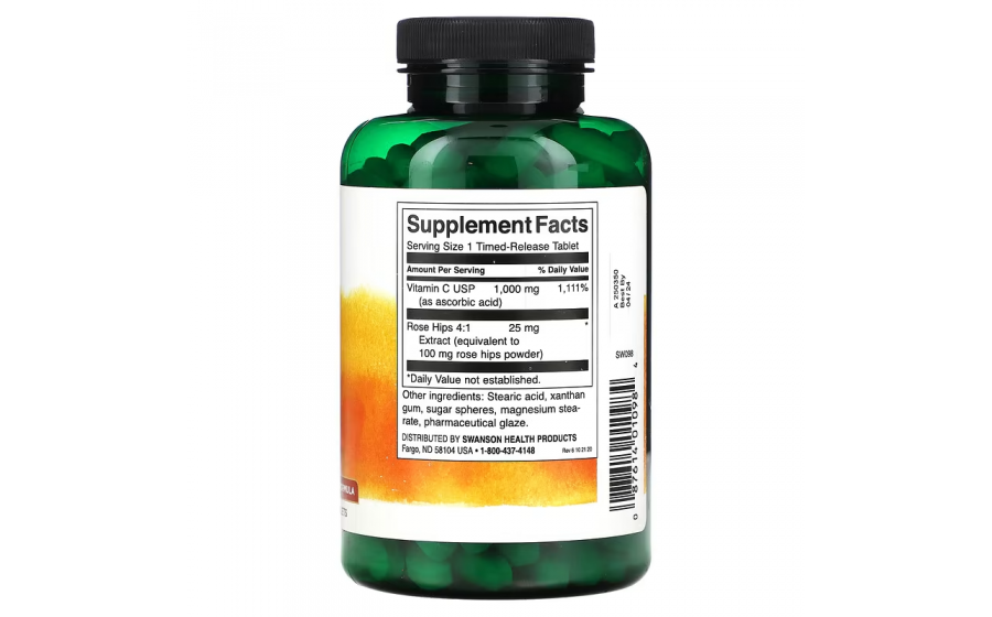 Swanson Vitamin C 100 мг 250 таб лучшая цена Swanson Vitamin C 100 мг 250 таб