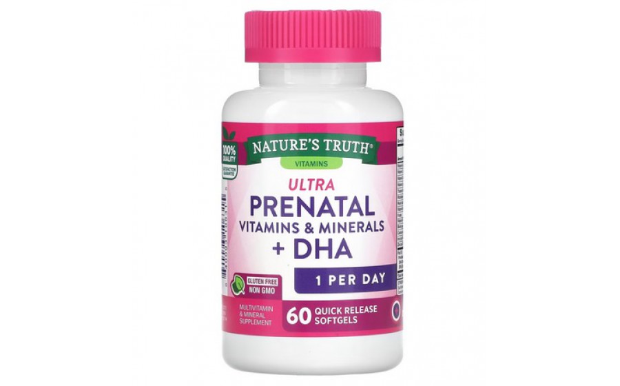Nature's Truth Prenatal Vitamin & Mineral Formula + DHA, 60 Nature's Truth Prenatal Vitamin & Mineral Formula + DHA, 60