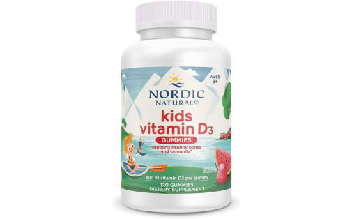 Nordic Naturals Kids Vitamin D3 400 IU Gummies (120 gummies wild