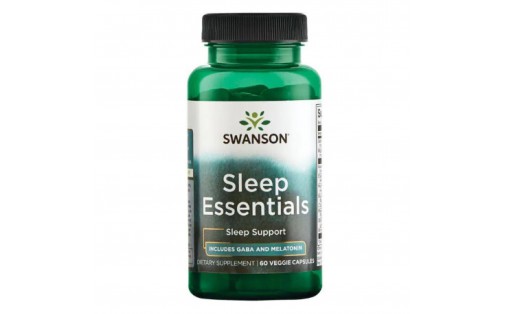 Swanson Sleep Essentials includes Gaba and Melatonin, 60 veg cap
