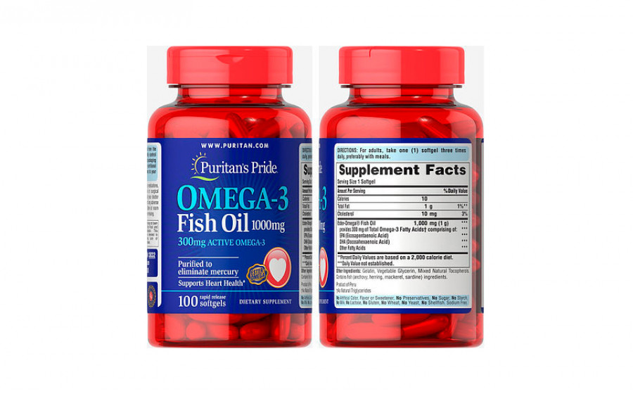Puritan's Pride Omega-3 300 mg 100 caps