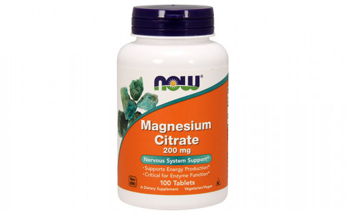 NOW Magnesium Citrate 200 мг 100 таб